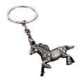 Galloping Horse Metal Pendant Keychain, Four Finishes view 5