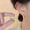 Silver Pave Huggie