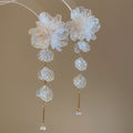 Translucent Flower Cascade Earrings In Three Colors view 1