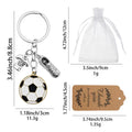 Soccer Ball Jersey Cleat Keychain Silver Ring Three Charms view 2