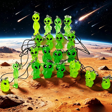 Glow Green Alien, Duck and Cat Phone Strap Charms in Twenty-One Options