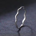 Smooth Wavy Ultra-Slim Band Ring In Four Metal Tones view 2