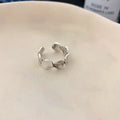Textured Open Disc Flower Metal Rings Silver Gold 4 Styles view 6