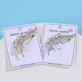 Crystal Floral Stem Brooch for Jackets Scarves and Coats view 4
