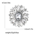 Oval Crystal Radiant Flower Brooch in Five Colorways view 8
