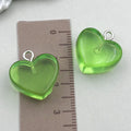 Transparent Acrylic 3D Heart Charm Pendant for DIY Earrings Bracelet Necklace Jewelry
