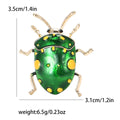 Enamel Beetle Brooch in Green and Blue Decorative Lapel Accessory view 6