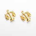 Dimensional Balance Scale Charms in Three Metal Finishes view 3