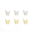 Crystal Butterfly Alloy Charm Pendants in Gold and Silver Tones view 1