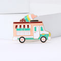 Enamel Ice Cream Truck Brooch In 1 Style With Enamel And Crystal Details view 2