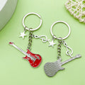 Music-Themed Metal Keychains With Guitar, Piano And Instrument Charms view 2