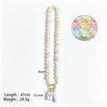 Faceted Bead Necklace With Pearl And Painted Charm view 9