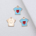 Enamel Heart T-Shirt Charms in Two Colors for Jewelry and Craft Making view 4