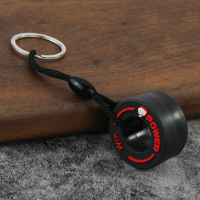 PVC Tire Keychain Car Bag Charm Creative Key Holder