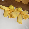 Layered Fabric Petal Flower Earrings in Four Soft Colors view 7