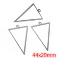 Steel Tone Open Geometric Pendant Frames in Twelve Shapes view 9