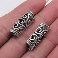 Openwork Scroll Pattern Tube Bead in Two Antique Finishes view 1
