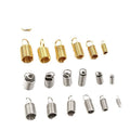 Ribbed Coil Cord End Caps in Gold and Silver Tones view 5
