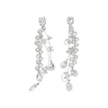 Clear Bead Cascade Drop Stud Earrings Fashion Jewelry Accessory view 5