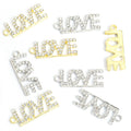 Crystal LOVE Letter Charms in Gold and Silver Tone Finishes view 5