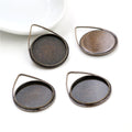 Teardrop Earring Bezel Settings in Six Metal Finishes view 4