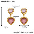 Faceted Glass Heart Earrings Necklaces Bracelets Gold Silver Multicolor view 8