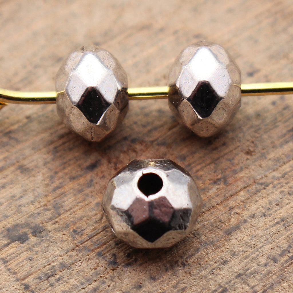 5.8x5.8x4.5mm 0.5g Multicolor Zinc Alloy Faceted Diamond Shape Loose Metal Beads for Bracelet DIY Jewelry