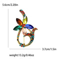 Glass Petal Wreath Brooch In Multicolor Or Clear With Polished Metal Detail view 4