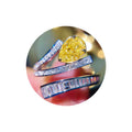 White Metal Yellow Pear Stone Multi Band Wrap Ring Alloy view 5
