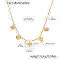 Heart Necklace and Letter Charm Collection in Gold and Silver Tone view 7