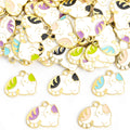 Curled Sleeping Cat Enamel Metal Jewelry Charms, 5 Colors view 4