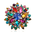 Red Flower Crystal Eight Designs Metal Brooch Pin for Jackets and Lapels view 12