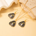 Black Gold Tarot Motif Necklace and Earring Jewelry Sets view 3
