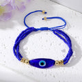 Gold Tone Beaded Cord Evil Eye Adjustable Bracelets in Seven Styles view 3