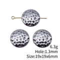 Hammered Round Small Hole Bead for Jewelry Making Supplies view 3