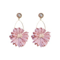Floral Statement Earrings in Nine Soft Color Designs view 5