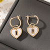 White Keyhole Heart