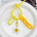 Smiley Daisy Charm Keychain With Speech Bubble Tag And Acrylic Chain view 9