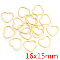 Open Heart Stainless Steel Charms in Gold and Silver Tones view 10