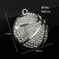 Rhinestone Basketball Soccer Ball Charm Pendant Silver And Gold Tone view 4