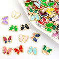 Colorful Enamel Butterfly Charms in Eleven Wing Designs view 1