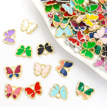 Colorful Enamel Butterfly Charms in Eleven Wing Designs