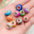 Yellow Round Bead Metal Beads for Jewelry and Craft Projects view 2