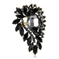 Teardrop Crystal Spray Brooch with Faceted Stones for Jackets and Scarves view 5