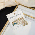 Gold Mixed Blue Butterfly Six Pair Earring Card Set view 6