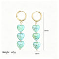 Multicolor Heart Bead Drop Earrings In Three And Five Bead Lengths view 11