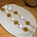 Gold White Coffee Enamel Flower Bracelet 5 and 7 Styles view 4