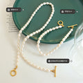 Baroque Pearl OT Toggle Clasp Necklace Bracelet Gold view 2