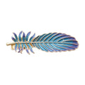 Enamel Feather Rhinestone Flower Duckbill Clips and Mini Claw view 5