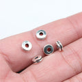 Double Groove Flat Spacer Bead in Antique Gold and Antique Silver Metal view 6